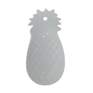 White Ceramic Pineapple Spoon Rest Hanging White Kitchen Minimalist Coastal